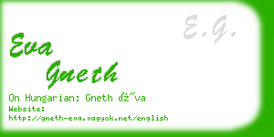 eva gneth business card